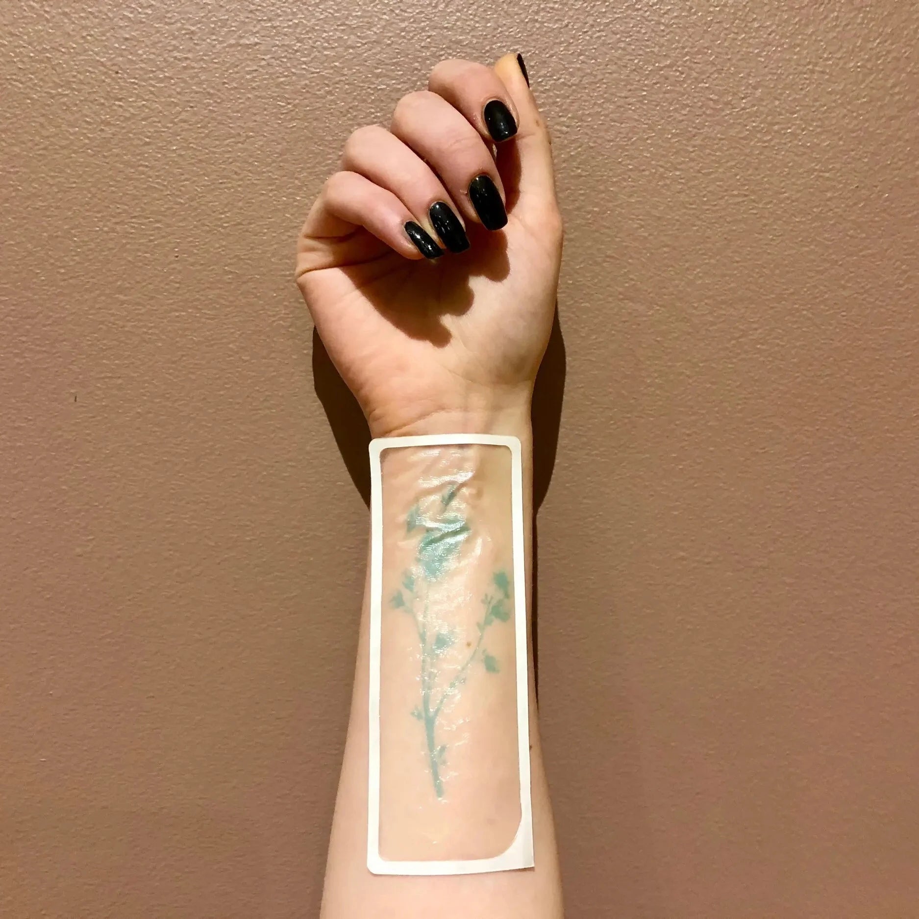 Inkbox Waterless Temporary Tattoos Small Simple Cyan Wrist Fake Faux Last 2 Weeks-No Commitment Required