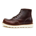 Goodyear Men's Winter Boots in Western Style Genuine Leather Lace-Up Closure Breathable and Height Increasing Safety Shoes