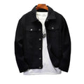 Fashion Mens Classic Denim Jacket Autumn Casual Street Pocket Single Breasted White Pink Black Jeans Jacket Coat