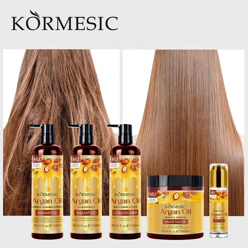 KORMESIC Oem Sans Sulfate Hair Care Moisturize Cosmetic Argan Oil Hair Shampoo and Conditioner for Salon