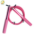 NQ SPORTS Fitness Sport Custom Logo Long Handles Skipping Rope Aluminium Weighted Adjustable Speed Jump Rope for Men Women & Children