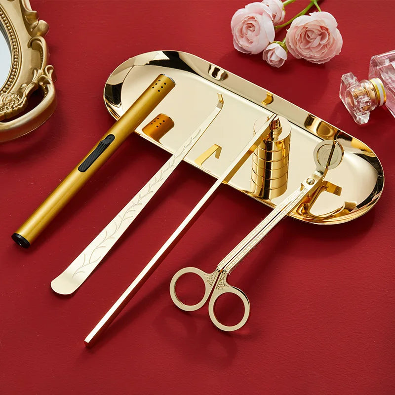 Tabletop Perfume Vanity Home Decor Jewelry Organizer Metal Tray