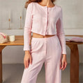 Hollow Knitted Pajamas Custom logo Casual Home Clothes Wholesale Long Straight Pants Factory Directly