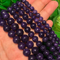 Wholesale Purple Charoite Stone Beads Smooth round Loose Beads for Jewelry Making