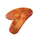 Huiying Chinese traditional massager 100% natural gua sha jade tool heart scraping massage mookaite jasper