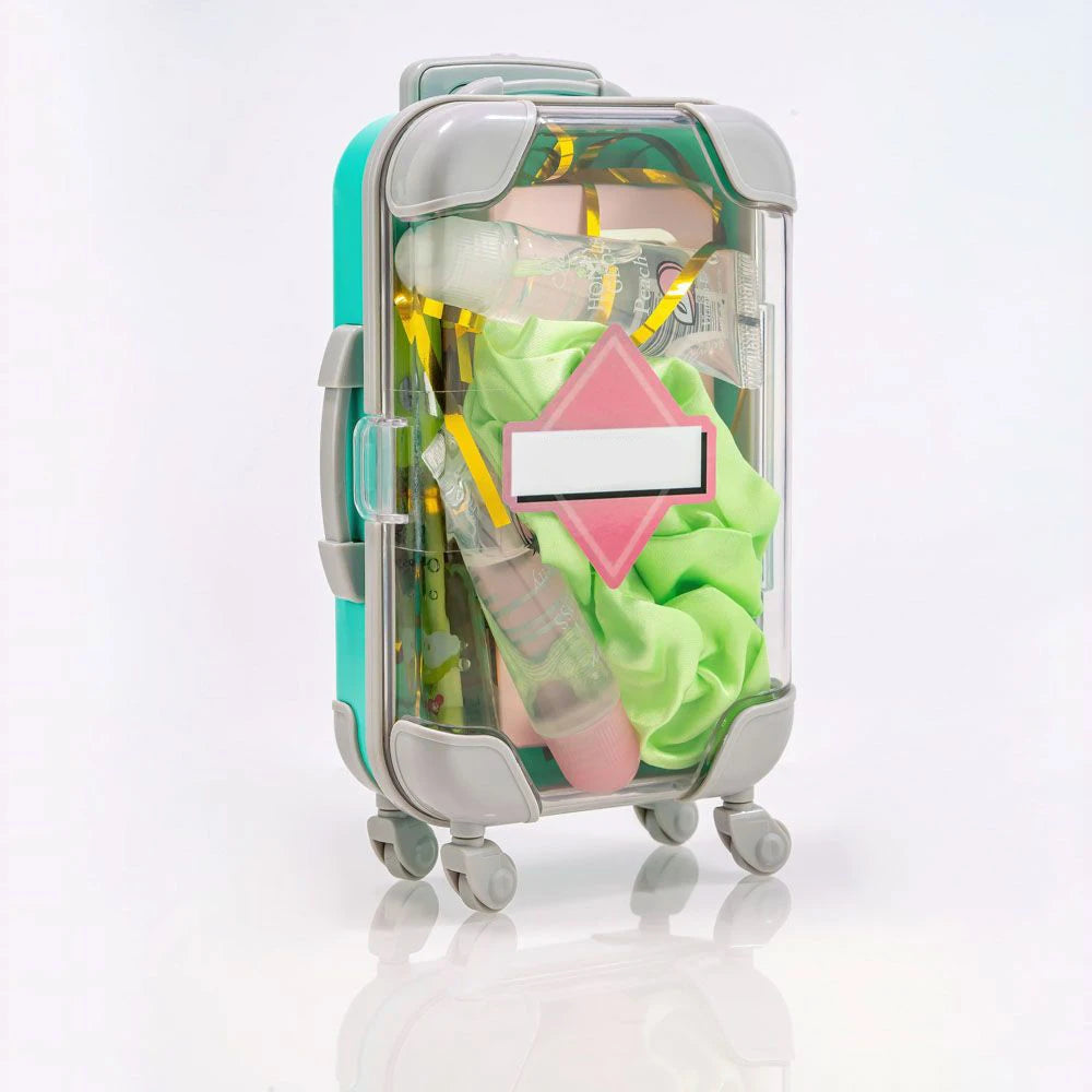 Wholesale Custom Mini Suitcase Luggage Case Box Various Colors Multiuse Eyelashes Toys Keychain Makeup 3D 25mm Square Mixed