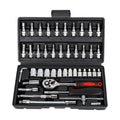 High Quality 46-Piece Ratchet Tool Set Cr-V Material Wrench Kit with Hard Case OEM Customizable Factory Direct Sale
