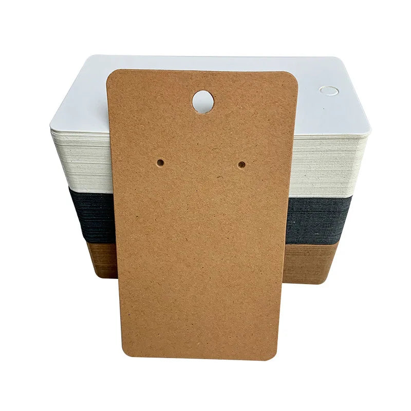 Earring Display Card Earring Card Holder Blank Kraft Paper Tags Ear Studs Long Drop Card for Jewelry Packaging