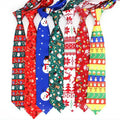 Modern Design Mens Christmas Color Ties Single Xmas Men's Red and White Candy Cane Christmas Ties