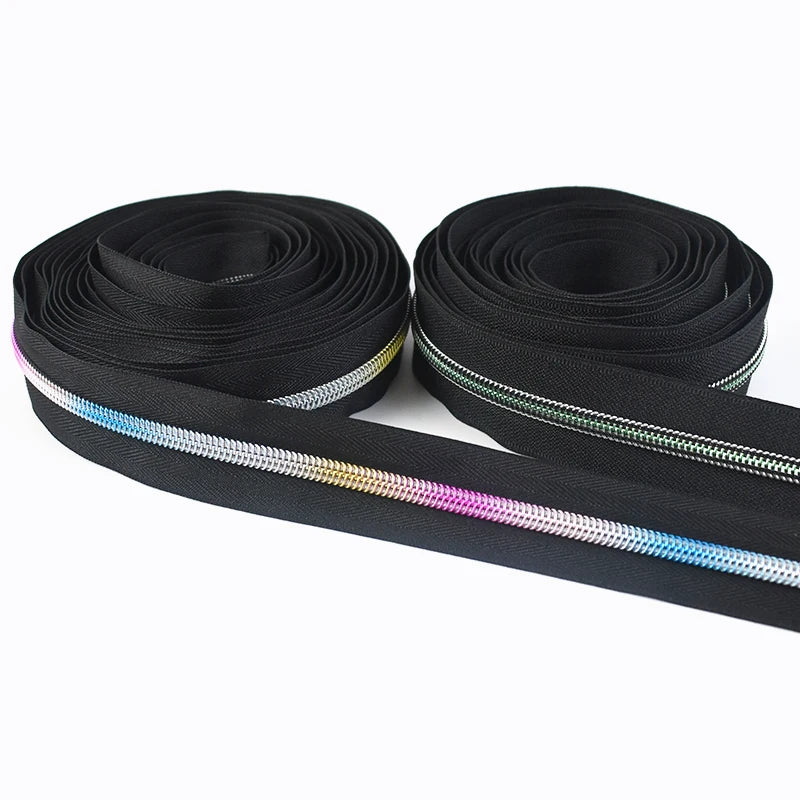Meetee ZA801 3# 5# Clothes Bags Repairs Kit Zips Sewing Accessories Nylon Zipper Coil Colorful Teeth Open-End Zippers