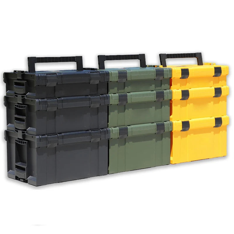 Hard Plastic Trolley Stackable Tool Case Drawer Cabinet Toolbox