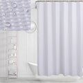 Amazerbath Waffle Shower Curtain Heavy Duty 100% Polyester Bathroom Curtain With Hooks/