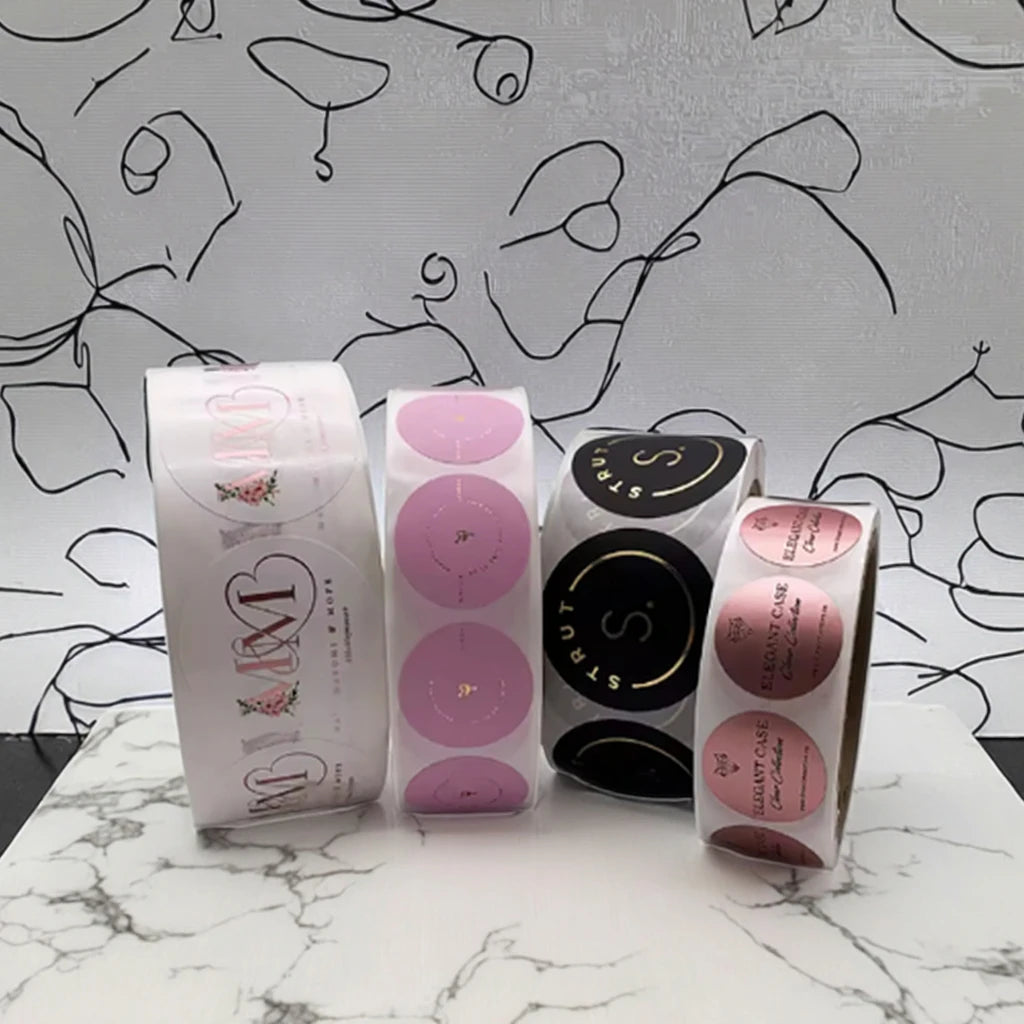 BOPP Material Custom Printed Vinyl Sticker Personalized  Waterproof  Adhesive Label for Cosmetic Envelopes Box