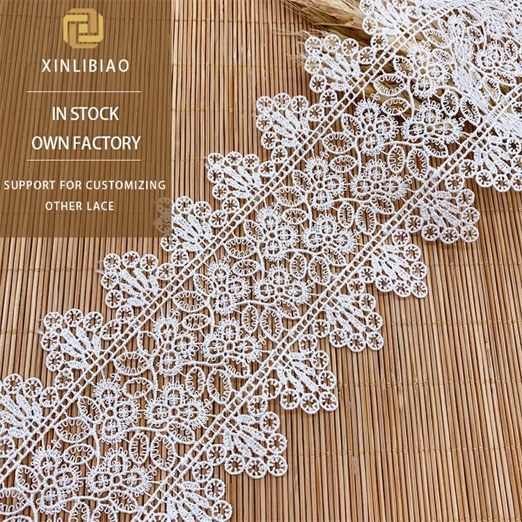 Polyester Lace Wide Barcode Clothing Accessories Lace Computer Embroidery Home Soft Decoration Accessories Lace Trim
