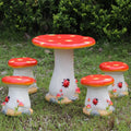 Resin Props Large Size Fiberglass Mushroom Seat for Garden Decoration