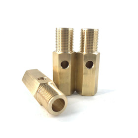 Hex Brass Screws Customized Brass Turning Parts Brass Hydraulic NPTF Adapter Part