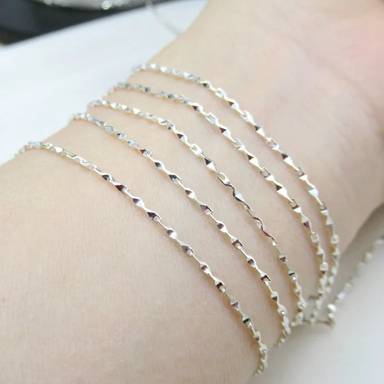 High Quality 925 Sterling Silver Chain for DIY Bracelet & Necklace Making-Wholesale Jewelry Findings & Components