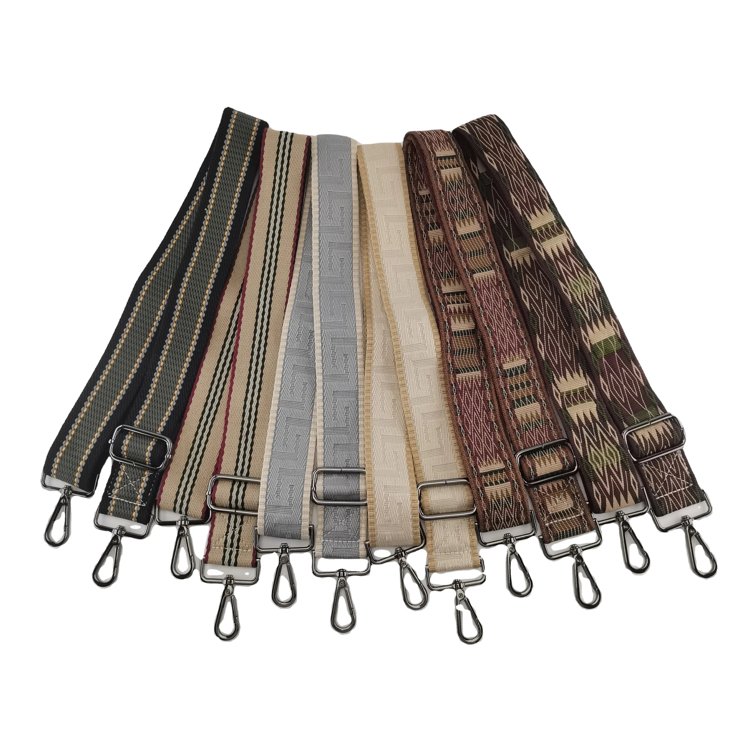 Nation Style Replacement Bag Strap With Jacquard Webbing Polyester Ribbon for Bags