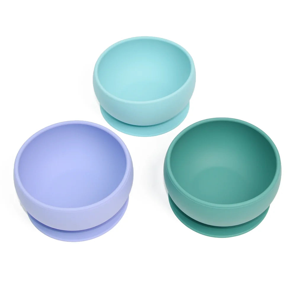 Bowl Spoon Set Hot Sale  New Arrival 100% Food Grade Silicone Dinning Plate Baby Funny Fish Shape Feeding Bowl