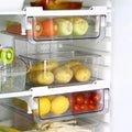 OWNSWING Refrigerator Plastic Fridge Drawer Organizer Bins Pull Out with Handle Fridge Shelf Holder Storage Box clear Organizer