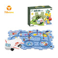 Preschool Educational Gift Adventure Spacewalk Background DIY Assemble Electric Rail Vehicle Toy Train Puzzle Car Track for Kids