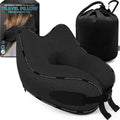 Portable and Wearable U-Shape Memory Foam Travel Pillow with Carry Bag and Neck Support for Airplane Use