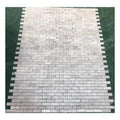 Hot Sale Carrara White Marble Mosaic Modern Square Strip Pattern Subway Tile Stone Kitchen Backsplash Natural Parquet Interior