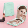 Hot Selling Handheld LED Mirror 2X Magnifying High Definition LED Makeup Mirror Portable Rectangle Cosmetic Mirror with Lights