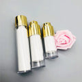 15ml 30ml 50ml Twist up Round White Airless Pump Cosmetic Lotion Serum Bottle 15ml Cosmetic Bottle Skincare Packaging