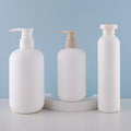 Wholesale HDPE White Plastic Shower Gel Lotion Bottle 260ml 300ml 500ml Sizes Lotion Pump for Skin Care Serum Shampoo Bottle
