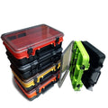 Fishing Tackle Boxes Double Decker Removable Dividers Plastic Storage Case Organizer Box Fishing Lure Box
