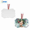 Double Sides 1mm White Aluminum Sublimation Christmas Ornaments Blank Aluminum Hanging Plate