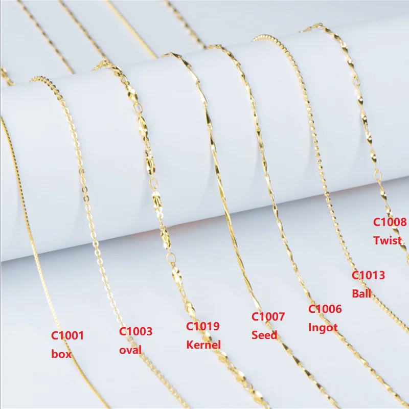 Factory Price Instagram Jewelry Variety Style Gold Plated Light Gold Plated 925 Sterling Silver Chain