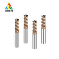 HRC62 4 Flute Balzers Coated Tungsten Carbide CNC Milling Cutter End Mill for Mould Steel Parts High Hardness ODM OEM XREN Brand