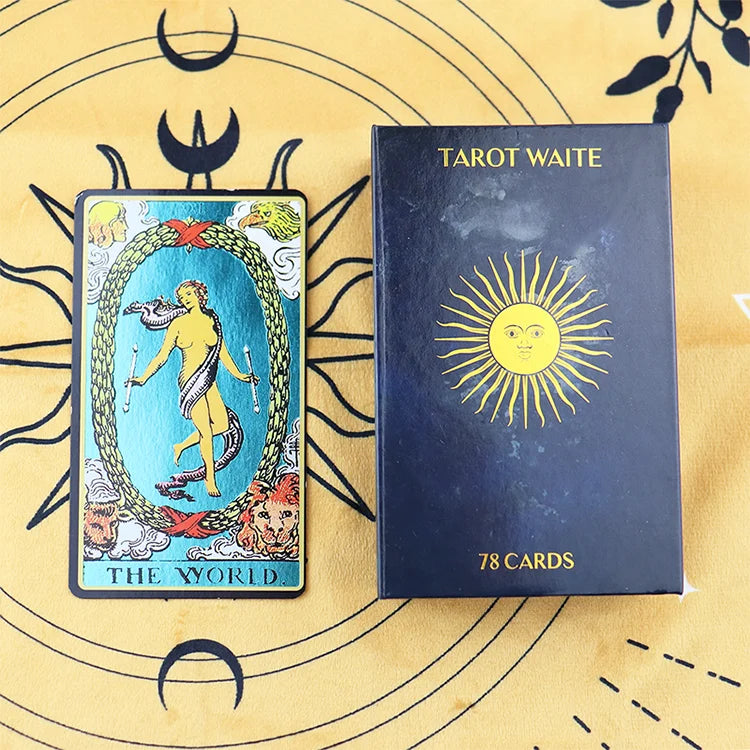 Professional Gold Stamping Logo Wide-Angle Creative Inspiration Tarot Playing Cards Thick and Stiffness Paper 78 Card for Set
