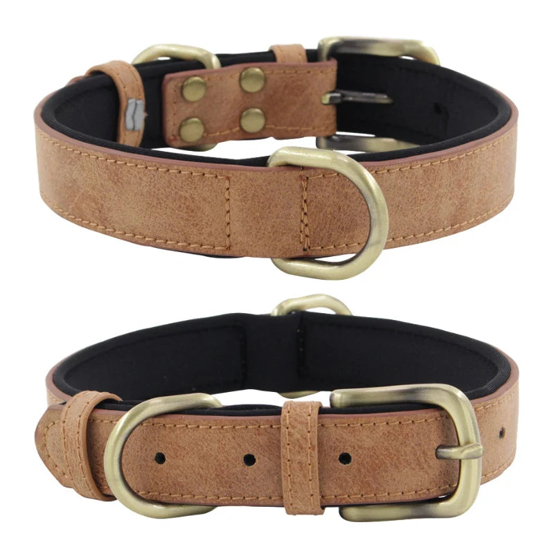 Soft Leather Strong Durable Comfortable Fashion Leash Super Fiber Wear Resistant Pet Dog Cat Collar