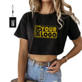 Custom Printed Women's Crop Top T-Shirt Soft Cotton Short Sleeves Eco-Friendly Free Labels Hang Tags Hot Sale Casual Style