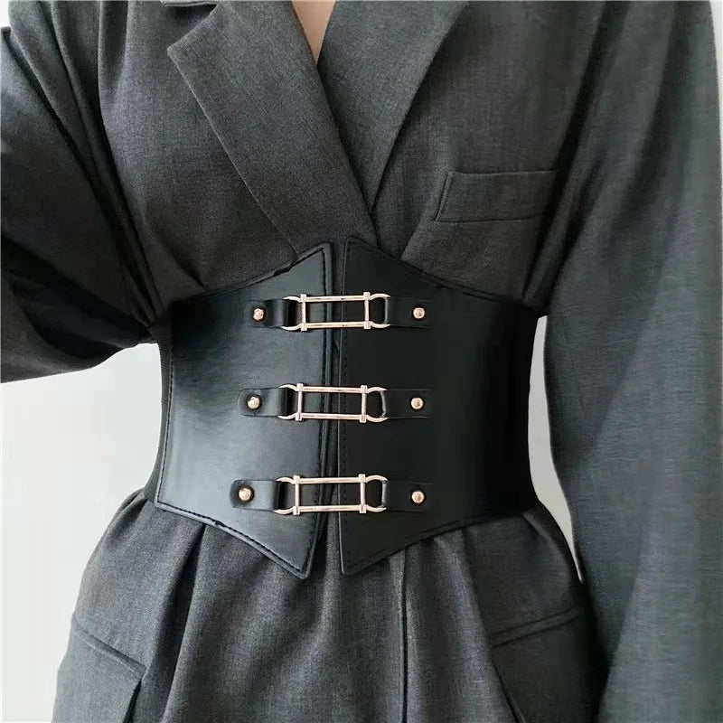 Elastic Strength Waist Belts for Cosplay Lace-up Corset Elastic Waistband Belt Wide Elastic Waspie Waist Belt for Women