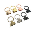 Cloxy Alloy Keychain Holder with Split Ring for Car Key Cowhide Keychain Buckle Webbing Keyring Metal Keychain Key Ring