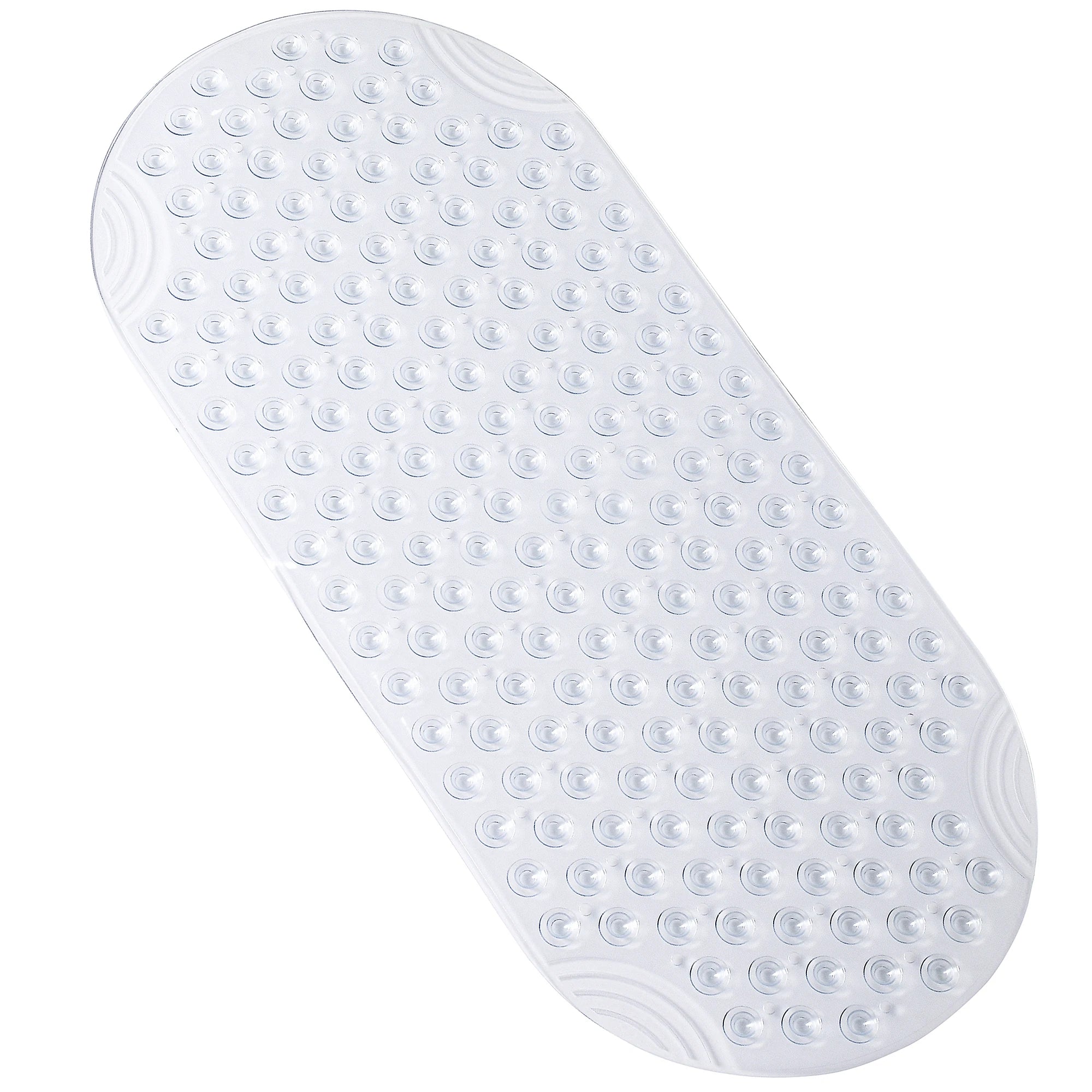 88x40CM Original Oval Patented Non-Slip Bathtub Mat Machine Washable Shower Mat with Suction Cups Drain Holes Safe Bathroom Mats