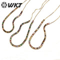 WT-JFN04 Beautiful Touching Jewelry so Colorful Lovely Natural Stone Cubic Zircon Necklace Brilliant Party Dressing for Girl
