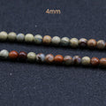 Diy Wholesale Natural Stone Beads Imperial Jasper 4mm Smooth Round Gemstone Loose Beads for Jewelry Making