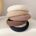 Autumn  european Style Hairbands Latest Womens Winter Head Band Handmade Polyester Fabric Designer Thick Sponge Padded Headband