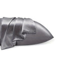 Wholesale Custom Anti-static Satin Silk Pillowcase Dark Grey 20*66 Inches Cooling Slippery Silk Pillowcase with Hidden Zipper