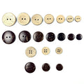 Wholesale Customizable Coconut Shell 2-Hole Flatback Shirt Buttons Nature Inspired Polished Sustainable Techniques 1000 Pieces