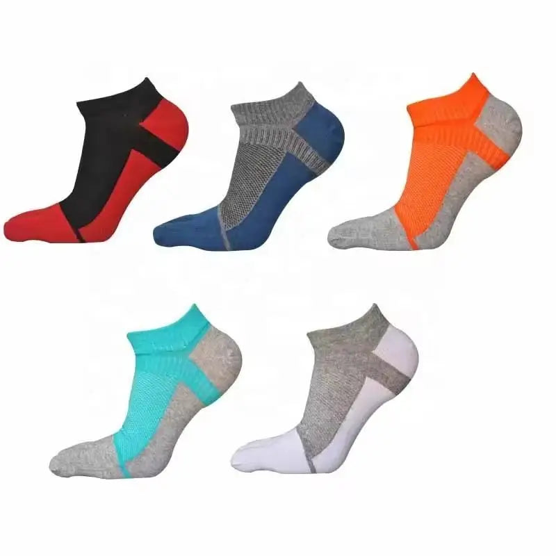 Wholesale Summer Breathable 5 Fingers Socks Cotton Running Five Toe Sport Ankle Socks for Men