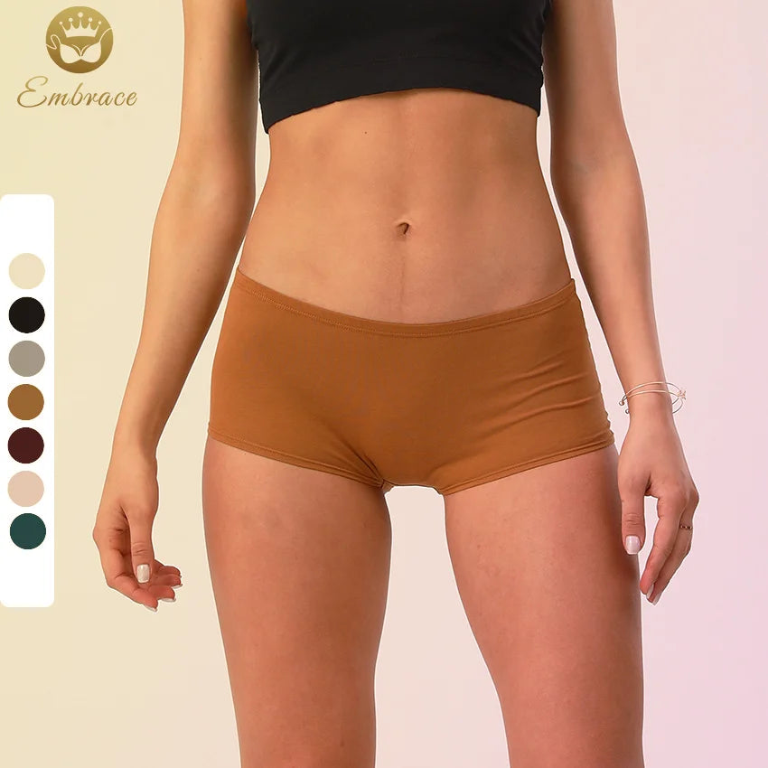 Custom S-XXL Women Cotton Body Shaping Quick Dry One-Piece Cotton Soft Boxers Boyshorts