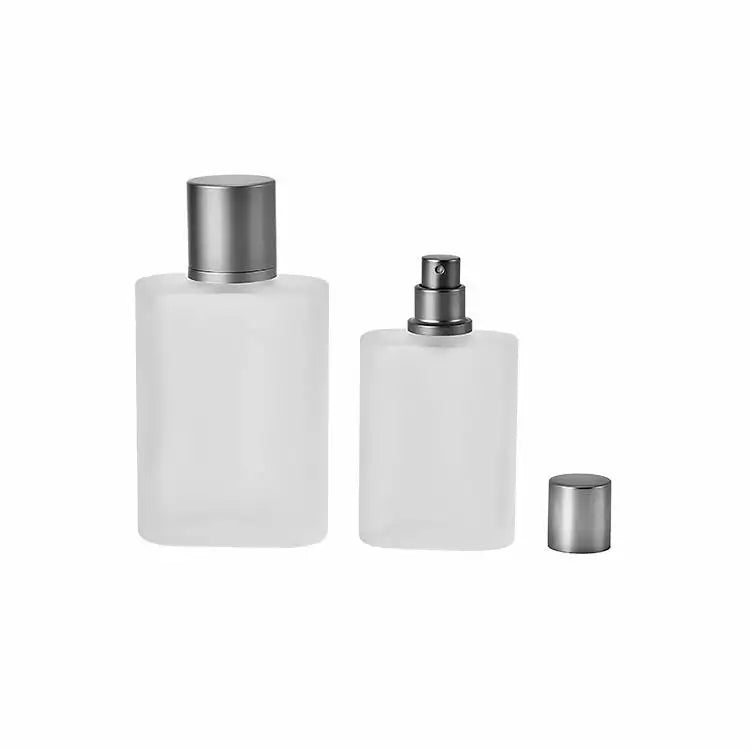 30/50/100ml Home Perfume Spray Glass Bottle Clear Frosted Screen Printing Empty Atomizer Perfume Bottle with Box