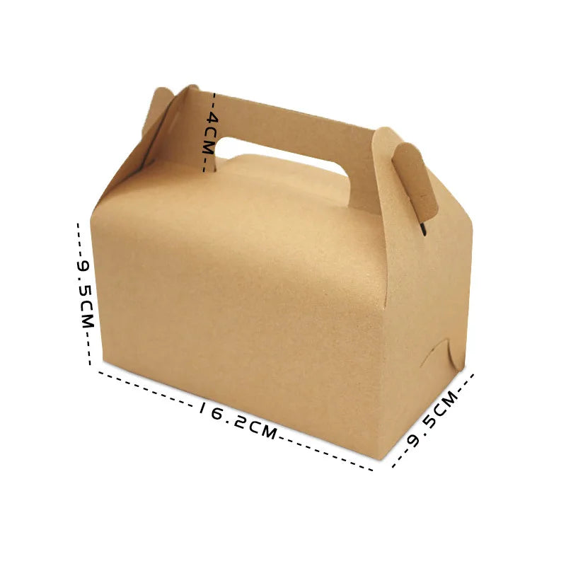 Colorful White Board Paper Cake Package Boxes with handle