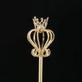 Wholesale Gold Luxury Princess Magic Sceptre Wand Custom Crown Crystal Rhinestone Scepter for Women